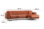 Atelier Del Sofa Sofá-Cama de Esquina Color Canela